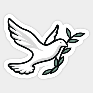 Dove with Olive Branch Sticker